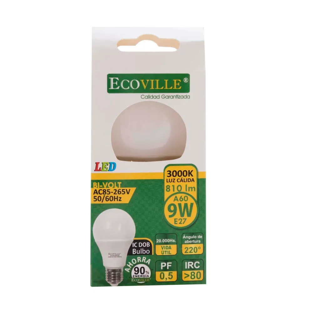 Lámpara LED inteligente Wi Fi 9W A60 E27 Ecoville