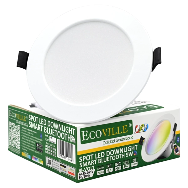 Spot embutir downlight LED inteligente 9W Ecoville